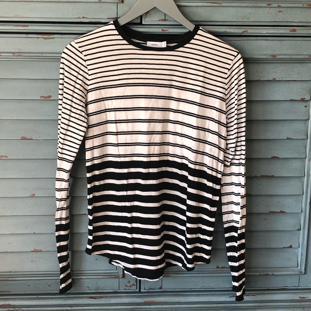 Vince striped long sleeve shirt minimalist